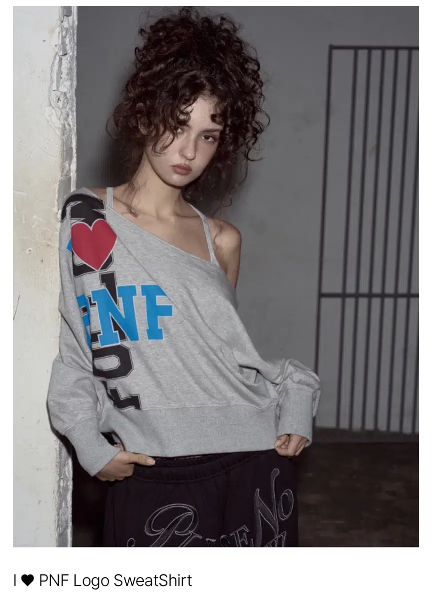 플리즈노팔로우 아이러브플노팔 로고 스웨트셔츠 logo sweatshirt